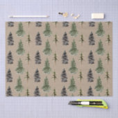 Rustic Kraft Woodland Forest Spruce Pine Tree Tissuepapier (Craft)