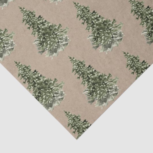 Rustic Kraft Woodland Forest Spruce Tissuepapier (Detail)