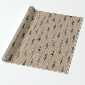 Rustic Kraft Woodland Sparse Scraggly Spruce 2 Cadeaupapier (Uitgerold)