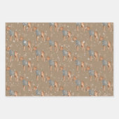 Rustic Kraft Young Reindeer voor Kerstmis Inpakpapier Vel (Voorkant 3)