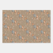 Rustic Kraft Young Reindeer voor Kerstmis Inpakpapier Vel (Voorkant 2)