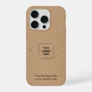 Rustic Kraft Zakelijk Bedrijfslogo iPhone Hoesje  15 Pro Case