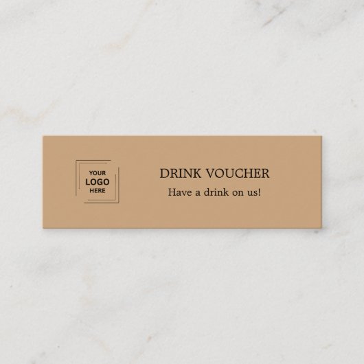Rustic Kraft Zakelijk Evenement Branding Design Mini Visitekaartje (Voorkant)