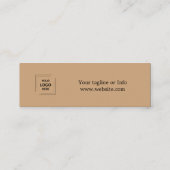 Rustic Kraft Zakelijk Evenement Branding Design Mini Visitekaartje (Achterkant)