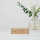 Rustic Kraft Zakelijk Evenement Branding Design Mini Visitekaartje (Staand voorkant)