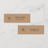Rustic Kraft Zakelijk Evenement Branding Design Mini Visitekaartje (Voorkant / Achterkant)