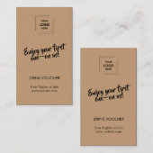 Rustic Kraft Zakelijk Evenement Branding Design Visitekaartje (Voorkant / Achterkant)
