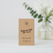 Rustic Kraft Zakelijk Evenement Branding Design Visitekaartje (Staand voorkant)