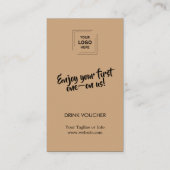 Rustic Kraft Zakelijk Evenement Branding Design Visitekaartje (Achterkant)
