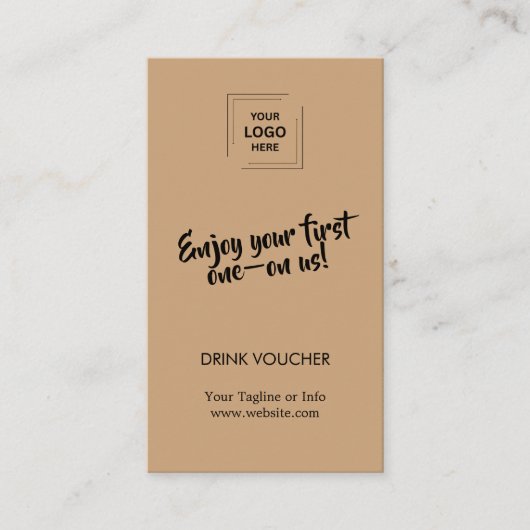Rustic Kraft Zakelijk Evenement Branding Design Visitekaartje (Voorkant)