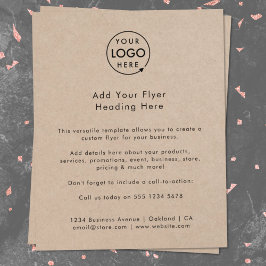 Rustic Kraft | Zakelijk logo moderne reclame Flyer