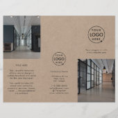 Rustic Kraft Zakelijke Foto Trifold Brochure (Voorkant)