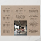 Rustic Kraft Zakelijke Foto Trifold Brochure (Achterkant)