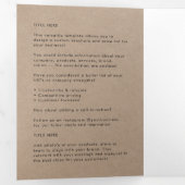 Rustic Kraft | Zakelijke Logo Drievoudige brochure Drieluik Kaart (Binnenzijde eerst)