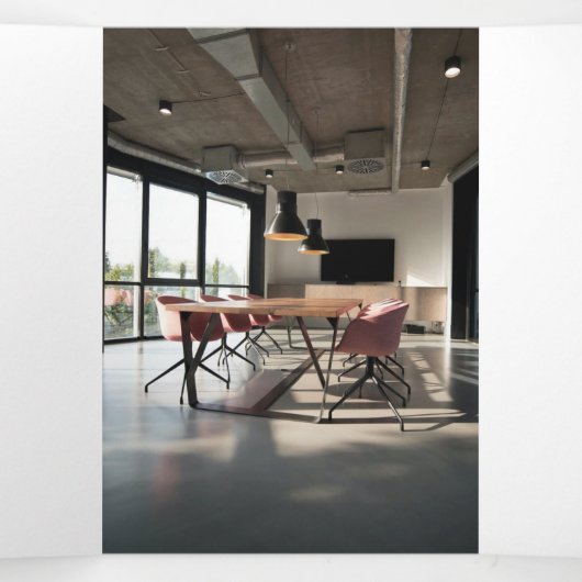 Rustic Kraft | Zakelijke Logo Drievoudige brochure Drieluik Kaart (Binnenkant midden)