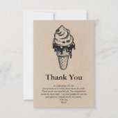 Rustic Kraft Ze is opgevist Bruidsfeest Bedankkaart (Voorkant)