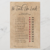 Rustic Kraft zei dat ze Vrijgezellenfeest spel zei (Voorkant)