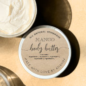 Rustic kraft Zelfgemaakte BODY BOTER Label