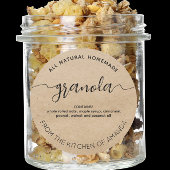 Rustic kraft Zelfgemaakte Granola Label