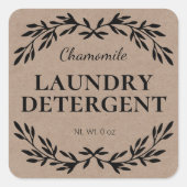 Rustic Kraft zelfgemaakte wasmiddel etiketten (Voorkant)