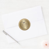  rustic Kraft ziet er honingraat uit Ronde Sticker (Envelop)