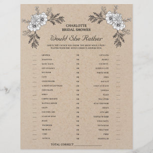 Rustic Kraft zou ze liever Vrijgezellenfeest spele Flyer