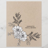 Rustic Kraft Zou Zij Liever Bruiloft Bruidsspel Flyer (Achterkant)