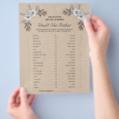 Rustic Kraft Zou Zij Liever Bruiloft Bruidsspel Flyer (Hand)
