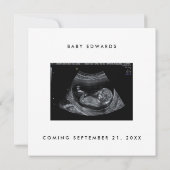 Rustic Kraft - Zwangerschap Aankondiging met Sonog (Achterkant)