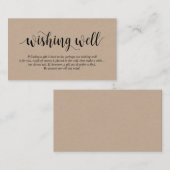Rustic Kraft, zwart script, wending well Informatiekaartje (Voorkant / Achterkant)