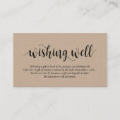 Rustic Kraft, zwart script, wending well Informatiekaartje (Voorkant)