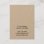 Rustic Kraft zwarte kant handgemaakte oorbellen ve Visitekaartje (Achterkant)