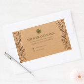 Rustic Kraftpapier Boho Rechthoekige Doos Label (Envelop)
