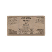 Rustic kraftpapier eenvoudige druppelfles label (Voorkant)