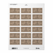 Rustic kraftpapier eenvoudige druppelfles label (Full Sheet)