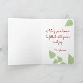 Rustic Krans Sneeuwman met rood Pet en wanten Feestdagen Kaart (Binnen)