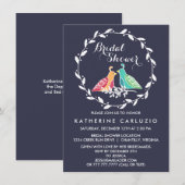 Rustic Krans Tortelduifjes bruiloft Vrijgezellenfe Kaart (Voorkant / Achterkant)