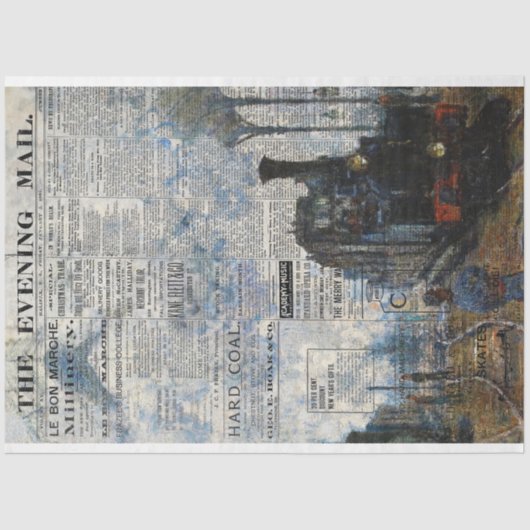 Rustic krant Texture Decoupage Tissuepapier (Voorkant)