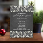 Rustic Krijtbord Moderne Vroeg Christelijke Kerk V Kaart<br><div class="desc">Prettig Kerstfeest en Gelukkig Nieuwjaar uitnodiging met een rustieke moderne look. De achtergrond is een krijtbordprint met een trendy patroon uit het midden van de vorige eeuw. Perfect voor elk open huis met de feestdagen of een kerstcocktailparty.</div>
