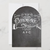Rustic Krijtbord Vintage Typografie Kaart (Achterkant)