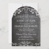 Rustic Krijtbord Vintage Typografie Kaart (Voorkant)