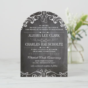 Rustic Krijtbord Vintage Typografie Kaart