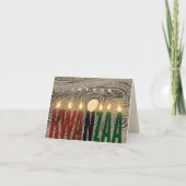 Rustic Kwanzaa-kaarsenkaart Kaart (Voorkant)