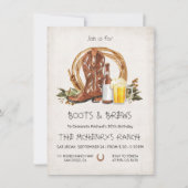 Rustic Laarzen en Brouwsels Cowboy Westers Kaart (Voorkant)