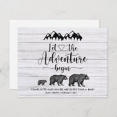 Rustic laat het avontuur beginnen met de zwangersc aankondiging (Voorkant / Achterkant)