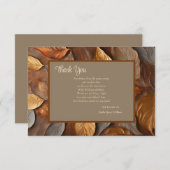 Rustic laat sympathie achter dank je wel kaart (Voorkant / Achterkant)