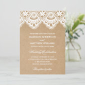 RUSTIC LACE | AFBEELDINGSINVITATIE KAART (Staand voorkant)