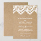 RUSTIC LACE | AFBEELDINGSINVITATIE KAART (Voorkant / Achterkant)