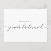 Rustic Lace Bloemige Wil Je Mijn Junior Bruidsmeis Uitnodiging Briefkaart (Voorkant)