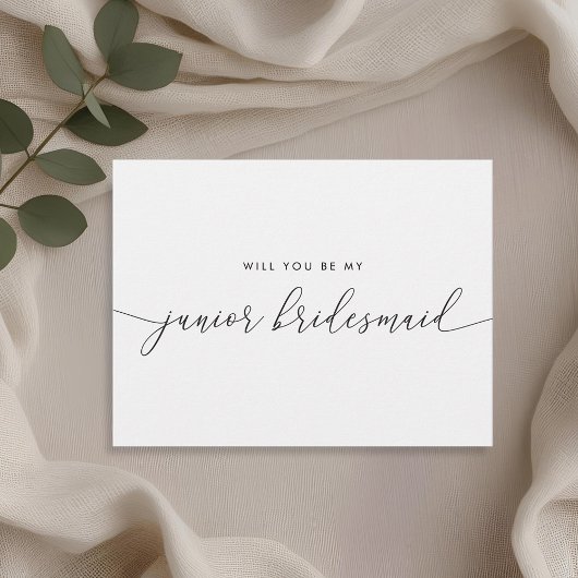 Rustic Lace Bloemige Wil Je Mijn Junior Bruidsmeis Uitnodiging Briefkaart